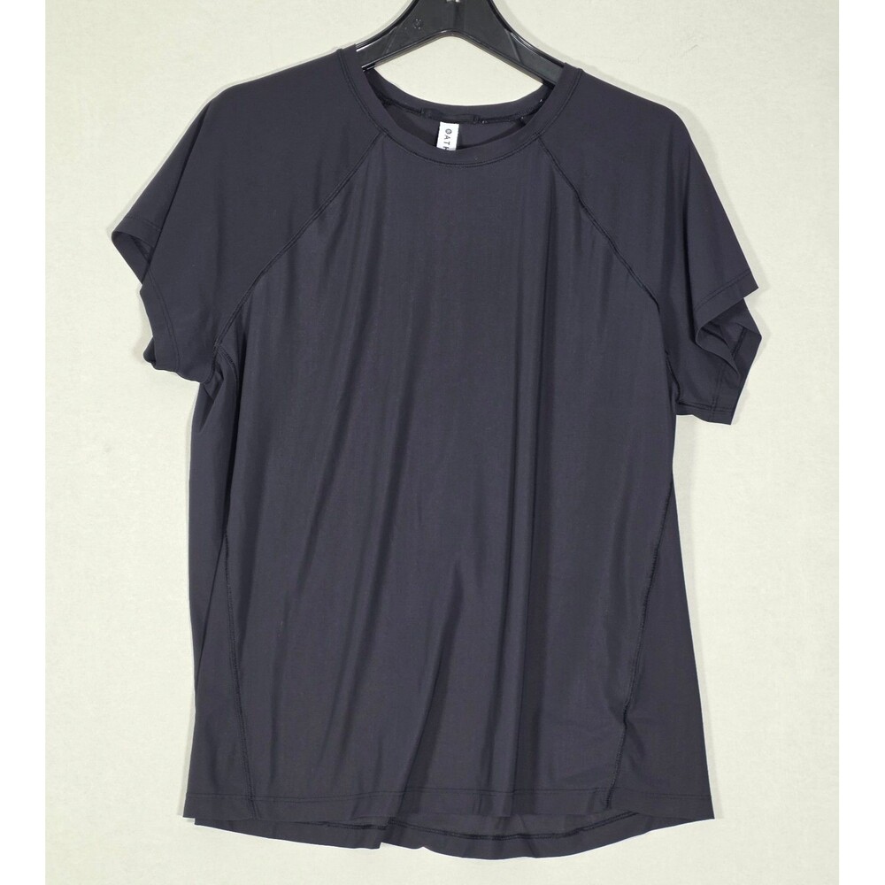 Athleta Women’s Black Short Sleeve Stretch Athletic Top Size L